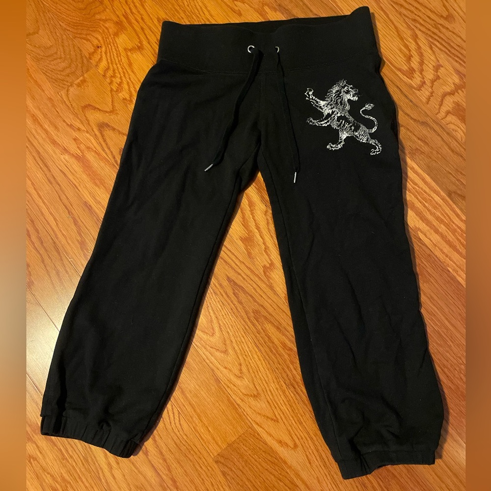 Express Black Capri Sweatpants Size XS Y2K